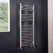 (UR149) 1100x500mm Straight Chrome Heated Towel Rail. RRP £189.99. 1100 x 500mm straight chro...
