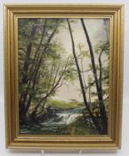 Landscape Painting by Alan King of Malvern Oil on Board