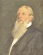 Oil painting portrait of Sanford b dole