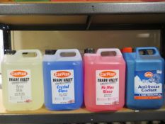 8 X ITEMS TO INCLUDE 2 X CARPLAN TRADE VALLET TYRE SLIK 5 LITRE 2 X CARPLAN TRADE VALLET CRYSTA...