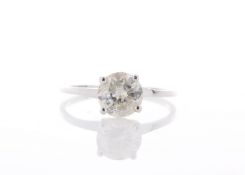 18ct White Gold Single Stone Rex Set Diamond Ring 1.06 Carats
