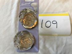1 Pair Gainsborough Crystal Knob Set