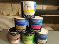 6 x Mixed 2.5ltr Paint
