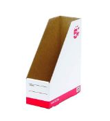 50 PACKS OF 5 Star Office Magazine File Red & White [Pack 10]