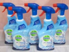 10 x Dettol Power & Pure Advance Bathroom Cleaner Spray 750ml Each