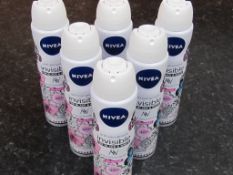 24 x Nivea Invisible Black & White Clear Anti-Perspirant 250ml