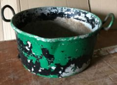 Galvanised metal bowl