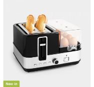 (D14) 2 in 1 Egg Boiler & Toaster The 2-in-1 Egg Boiler & Toaster can poach eggs in the poachi...
