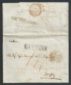 Austria 1830 Entire letter from Dobrota (the port for Cattaro) to Trieste, with a very fine strike