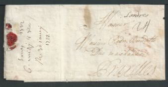G.B. - London 1722 Entire letter (some faults and stains) from 