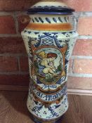 Antique Italy Albarello 18Th Century Drug Jar Cupid
