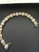 18Ct Gold Bracelet With Diamonds 27.6 Gram
