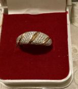 Damas 18Ct Rose Gold Pave Diamond Ring