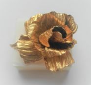 Christian Dior Rose Head Brooch