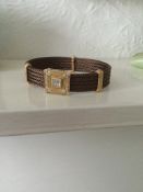 18K Yellow Gold Philippe Charriol Diamond Bracelet Bangle