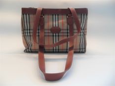 Burberry Haymarket Tote Bag