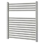 (HM118) 600x500mm Silver Matt Towel Warmer. High quality chrome-plated steel construction. Sui...