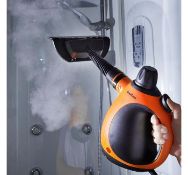 (LV164) Hand Held Steam Cleaner Emits powerful hot pressurised steam for up to eight minutes f...
