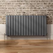 600x1210mm Anthracite Double Flat Panel Horizontal Radiator. RRP £639.99.RC228. Made with low ...