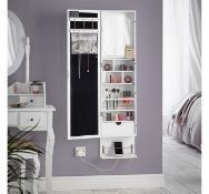 (LV157) White LED Wall Mounted Storage MirrorFull length mirror framed by 18 LED lights Inter...