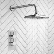 (LV145) Square Thermostatic Mixer Shower Set 8