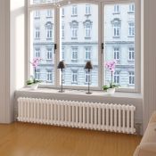 (LV19) 300x1502mm White Four Panel Horizontal Colosseum Traditional Radiator. RRP £499.99.For...
