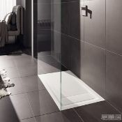 (LV147) Keramag 1400x800mm Opale White Shower Tray. RRP £1,485.99.Opale is sober, slender and ...