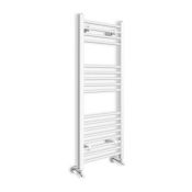 (LV60) 1100x500mm White Heated Towel Radiator. RRP £235.99. Made from low carbon steel Finishe...