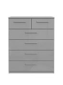 Boxed Item Westbury 6 Drawers Chest [Grey Gloss] 86X71X42Cm Rrp:£226.0