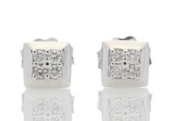 9ct White Gold Diamond Earring 0.07 Carats