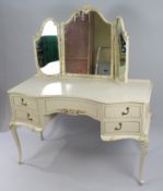 Vintage Olympus Louis XV Style Cream Dressing Table
