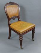 Pair of Mid 19th c. Gillow Mahogany Library Chairs
