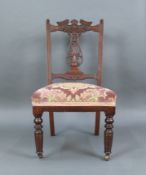 Edwardian Mahogany Nursing Chair with Upholstered Seat