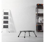(HZ147) Folding Step Stool Distributes weight evenly for total stability Large grooved tread ...