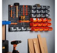 (HZ66) 44pc Storage Bin & Hook Set Versatile 44pc storage solution for workshops, garages and ...