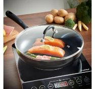 (HZ133) 28cm Induction Sauté Pan Made from durable 3.5mm cast aluminium with easy clean non-s...