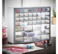 (HZ11) 44 Drawer Storage Organiser - White Features 44 drawers - 12 drawers measuring 53 x 134...
