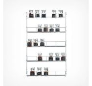 (HZ76) 5 Tier Spice Rack Chrome Plated Sturdy Design Easy to Mount / Fix to Wall or Cupboard ...