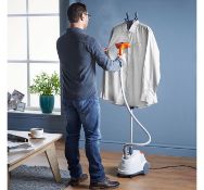 (HZ116) Upright Garment Steamer Easily loosen stubborn creases and gently refresh garments and...