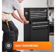 (HZ145) Large Tool Chest Large storage unit includes multiple compartments including six small...