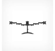 (HZ112)Triple Monitor Mount Stand Mount three screens side by side - holds three 13-27” tele...