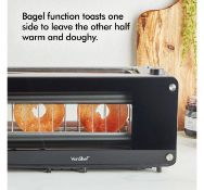 (HZ23) 2 Slice Glass Window Toaster With transparent panels on each side, this sleek 2-slice t...