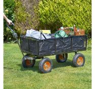 (F60) Mesh Garden Trolley Cart This heavy duty garden cart is your transportation powerhouse. ...