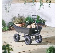 (F62) 75ltr Garden Dump Trolley Cart Ideal for transporting and unloading plants, soil, mulch,...