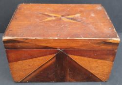 Antique Parquetry Storage Wooden Box