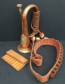 Military Bugle Leather Cartridge Belt and Pouch