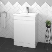 (UR87) 615mm Trent Standing Cabinet High Gloss White. The Trent series shows that 'practical'...