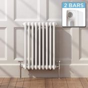 (QQ134) 500x628mm Designer White Double Panel Horizontal Colosseum Radiator. High Quality(QQ134)(