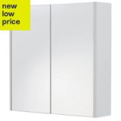 (JL32) Tobique Double door White Mirror cabinet. Made from responsibly sourced, Forest Friendl...