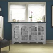 (DE109) Cambridge 1710x900mm Large White Traditional Adjustable Radiator cover.The popular Camb...